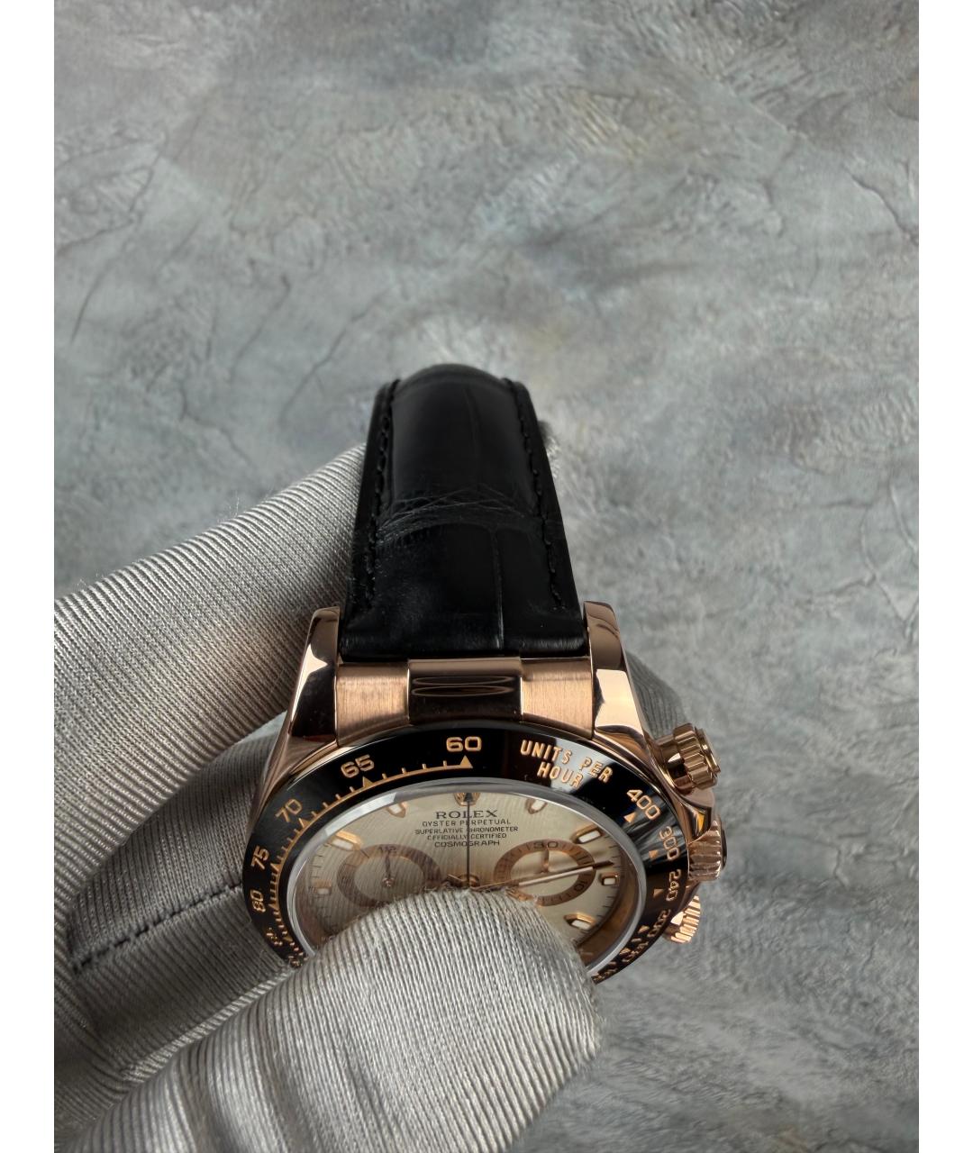 ROLEX Бежевые часы из розового золота, фото 6