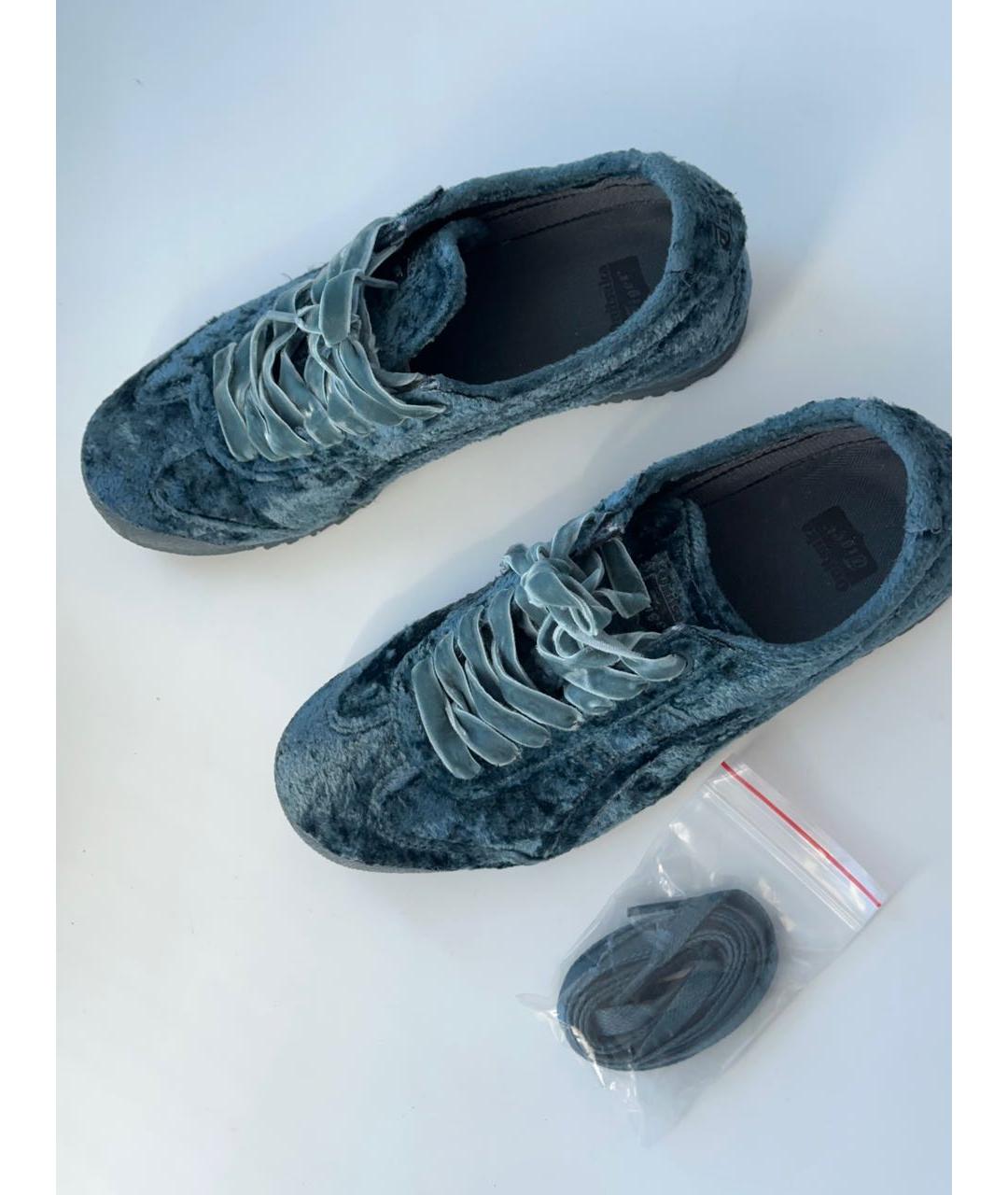 ONITSUKA TIGER Бирюзовые бархатные кеды, фото 5