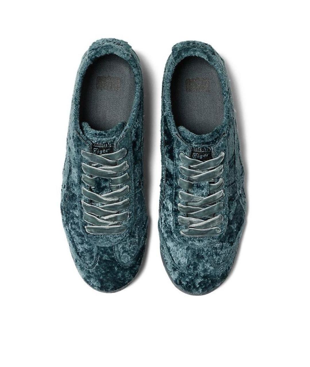 ONITSUKA TIGER Бирюзовые бархатные кеды, фото 2