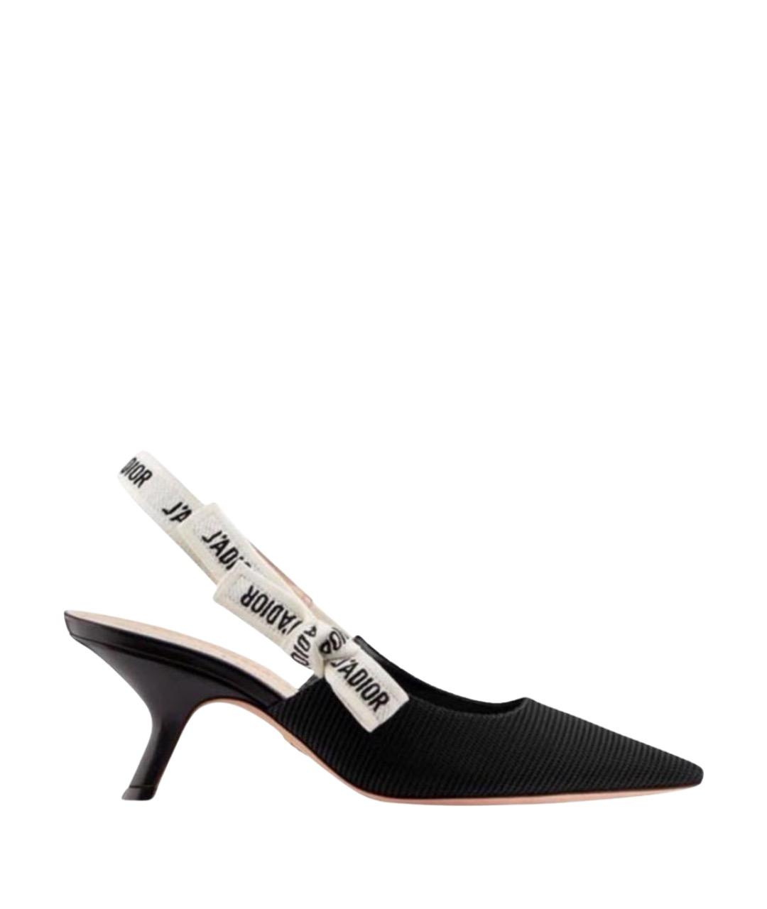 CHRISTIAN DIOR Черные текстильные туфли, фото 1