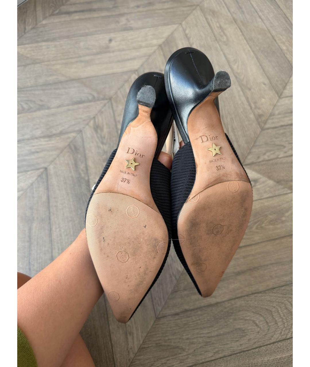 CHRISTIAN DIOR Черные текстильные туфли, фото 5