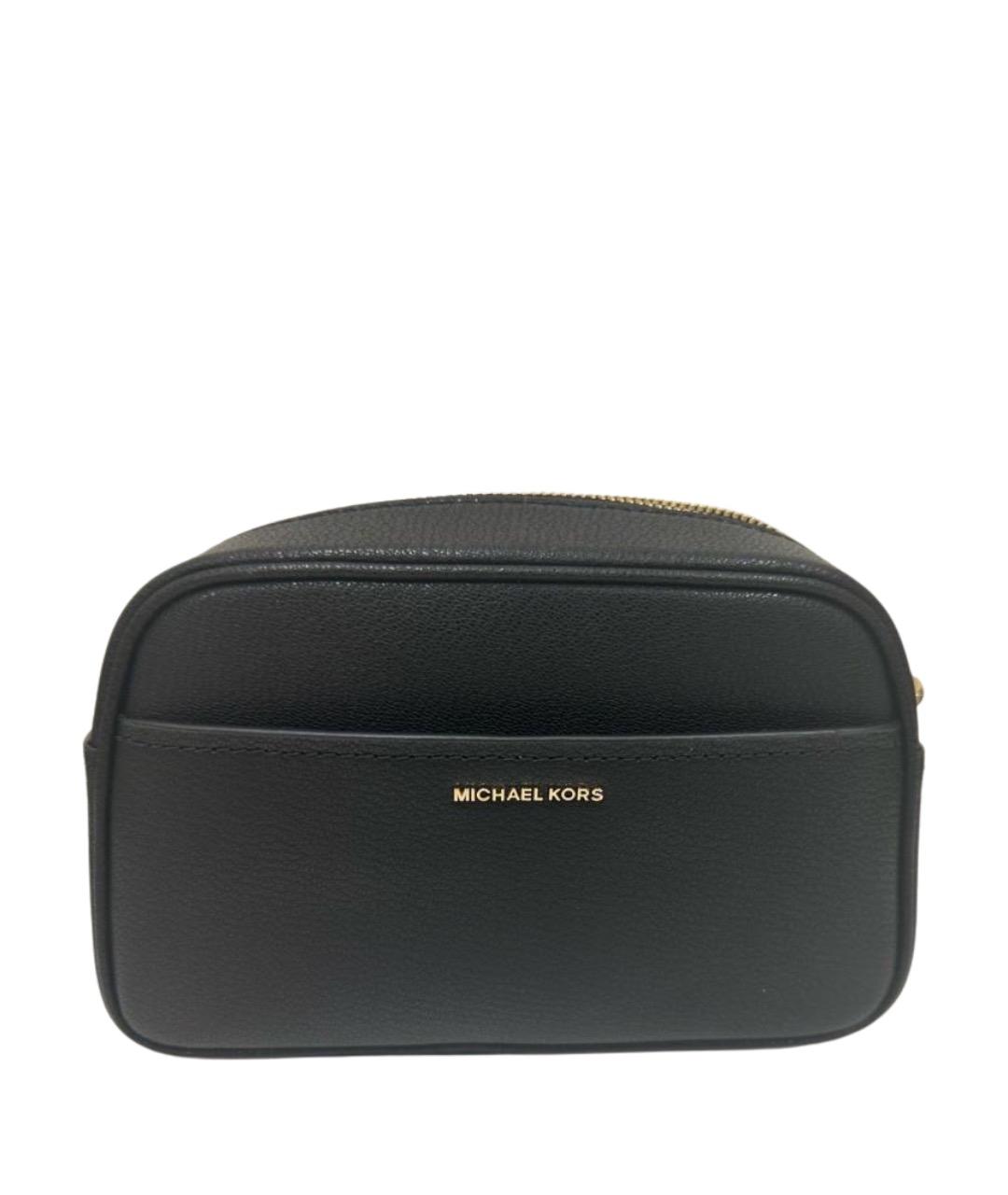 MICHAEL KORS Черная кожаная сумка через плечо, фото 1