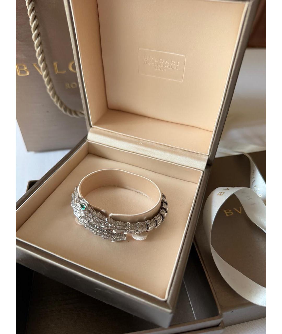 BVLGARI Серебряный браслет из белого золота, фото 2