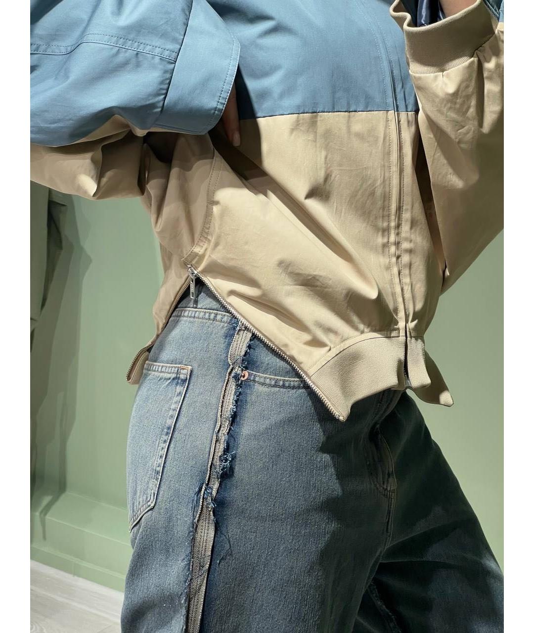 MM6 MAISON MARGIELA Голубая хлопковая куртка, фото 4