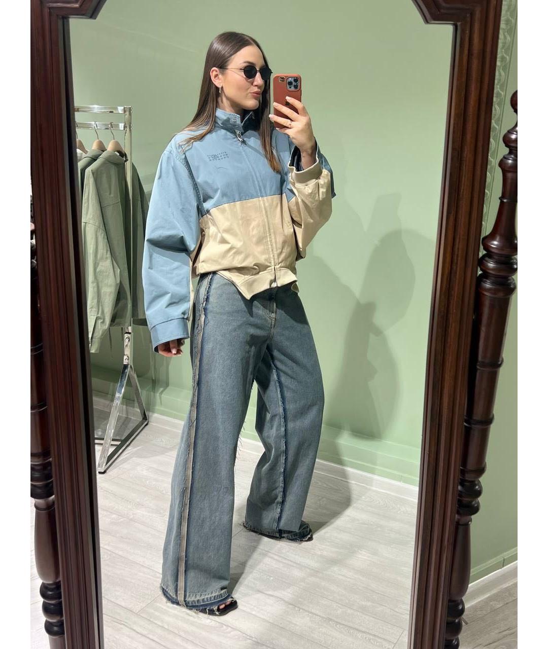 MM6 MAISON MARGIELA Голубая хлопковая куртка, фото 6