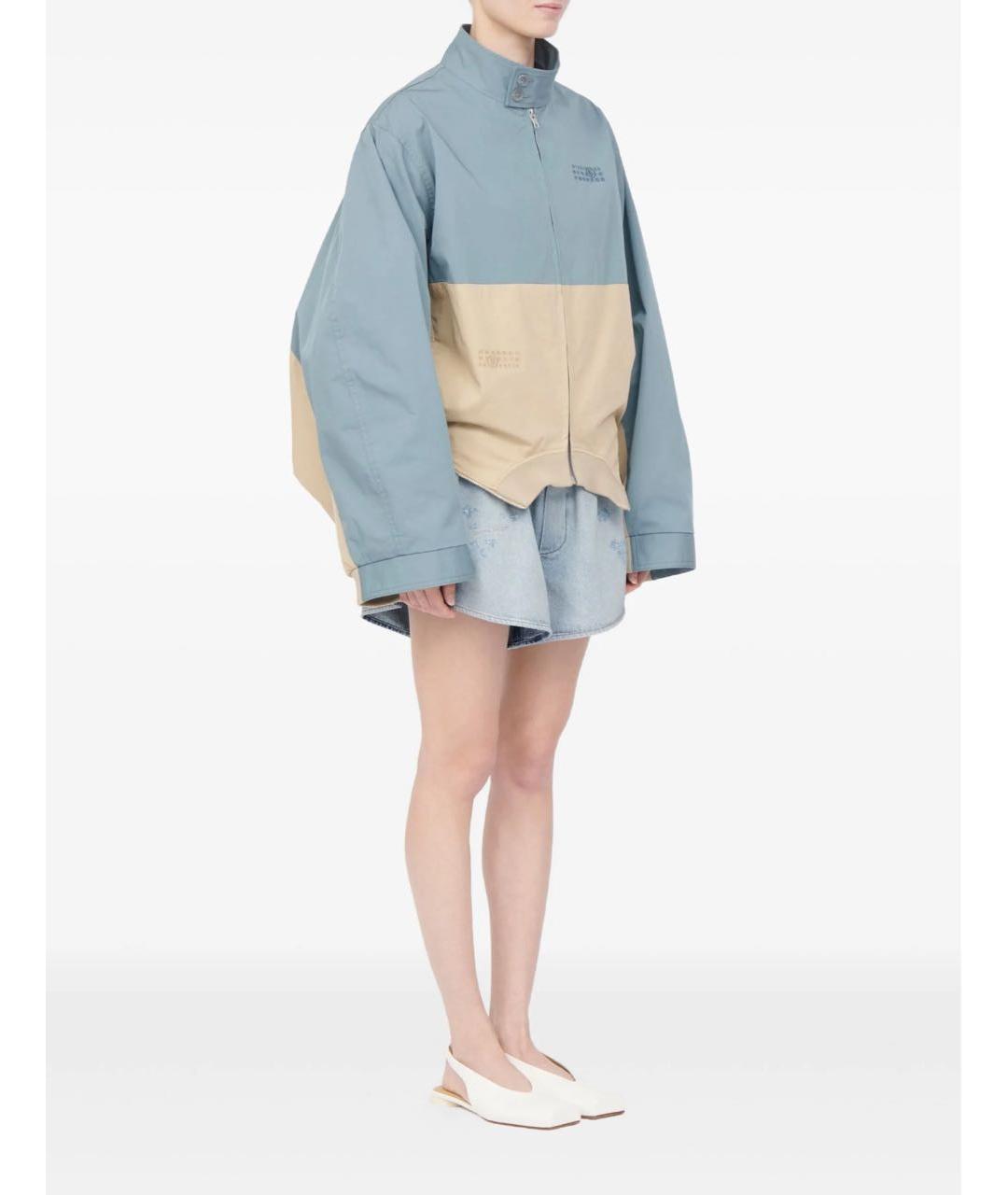 MM6 MAISON MARGIELA Голубая хлопковая куртка, фото 8