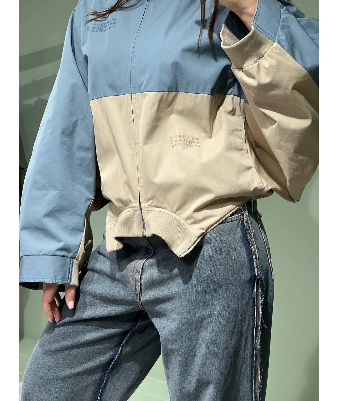 MM6 MAISON MARGIELA Голубая хлопковая куртка, фото 5