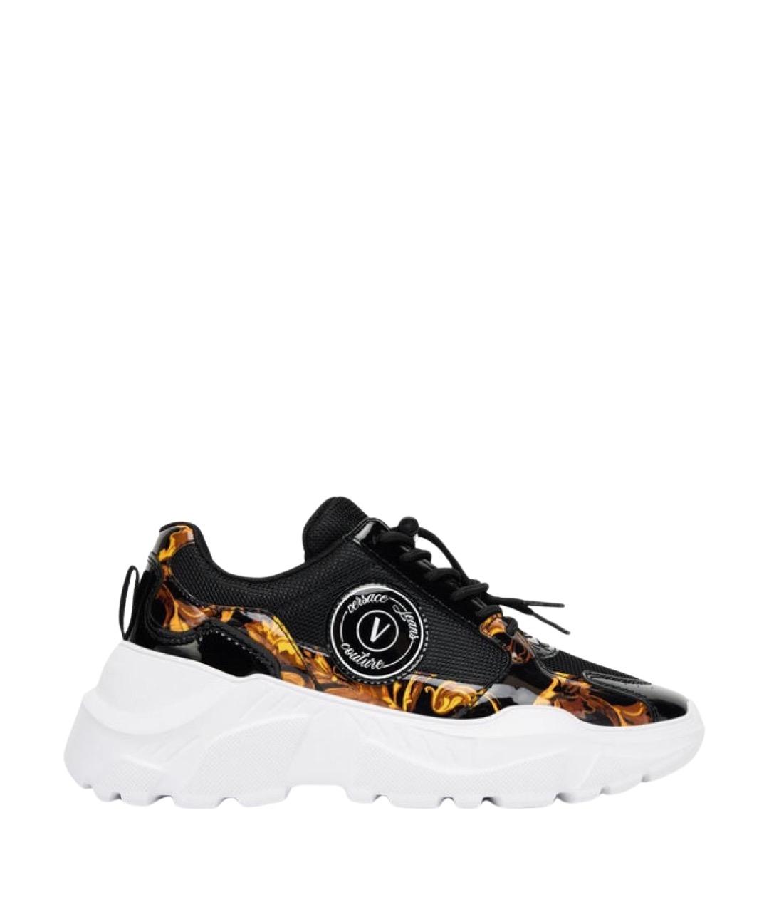 VERSACE JEANS COUTURE Черные текстильные кроссовки, фото 1