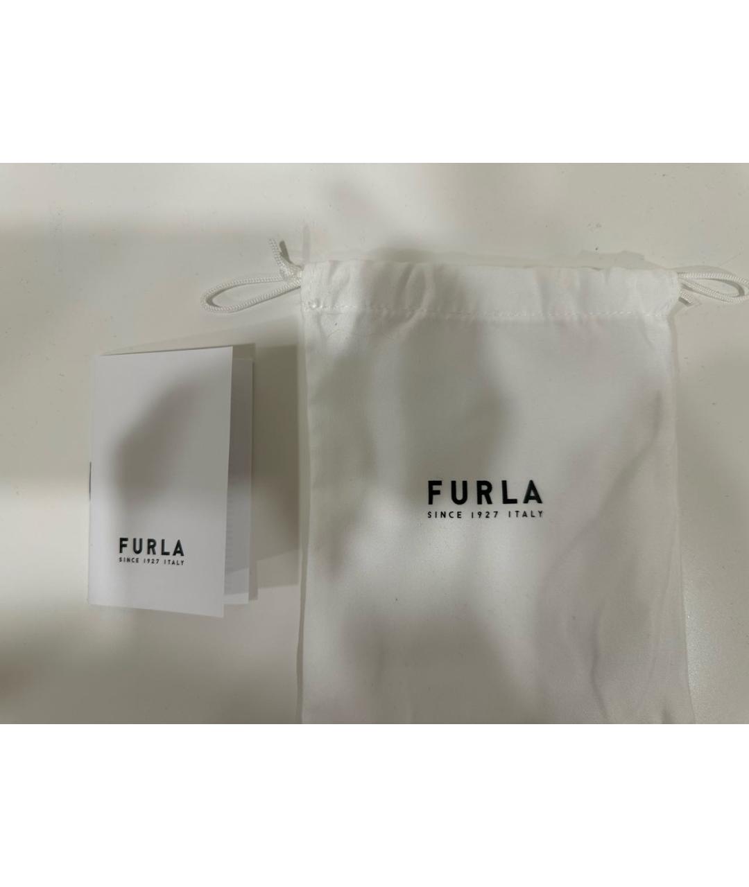 FURLA Черный кожаный кошелек, фото 4