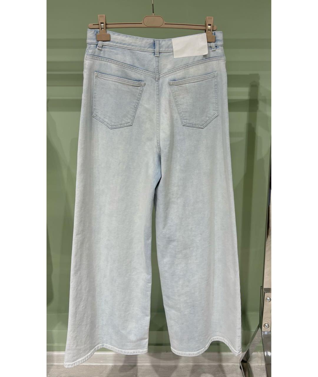 MM6 MAISON MARGIELA Голубые хлопковые прямые джинсы, фото 2