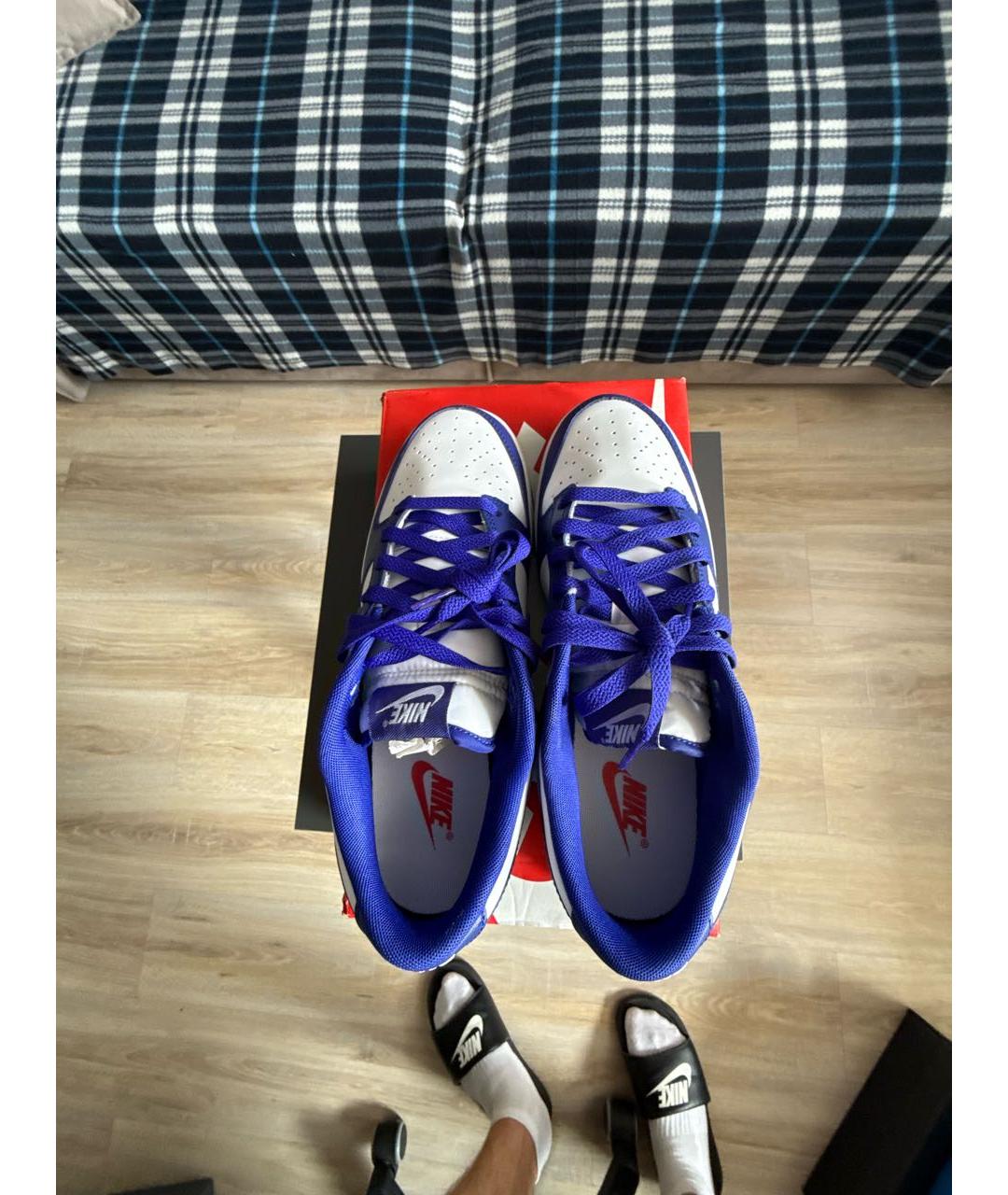 NIKE Фиолетовые кожаные низкие кроссовки / кеды, фото 8