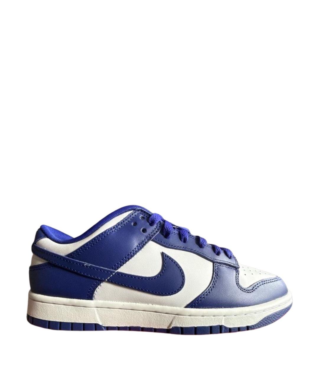 NIKE Фиолетовые кожаные низкие кроссовки / кеды, фото 1