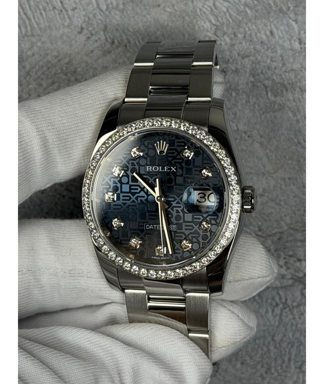 ROLEX Темно-синие часы, фото 3