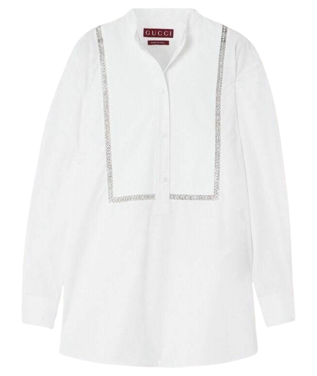 GUCCI Белая хлопковая рубашка, фото 1