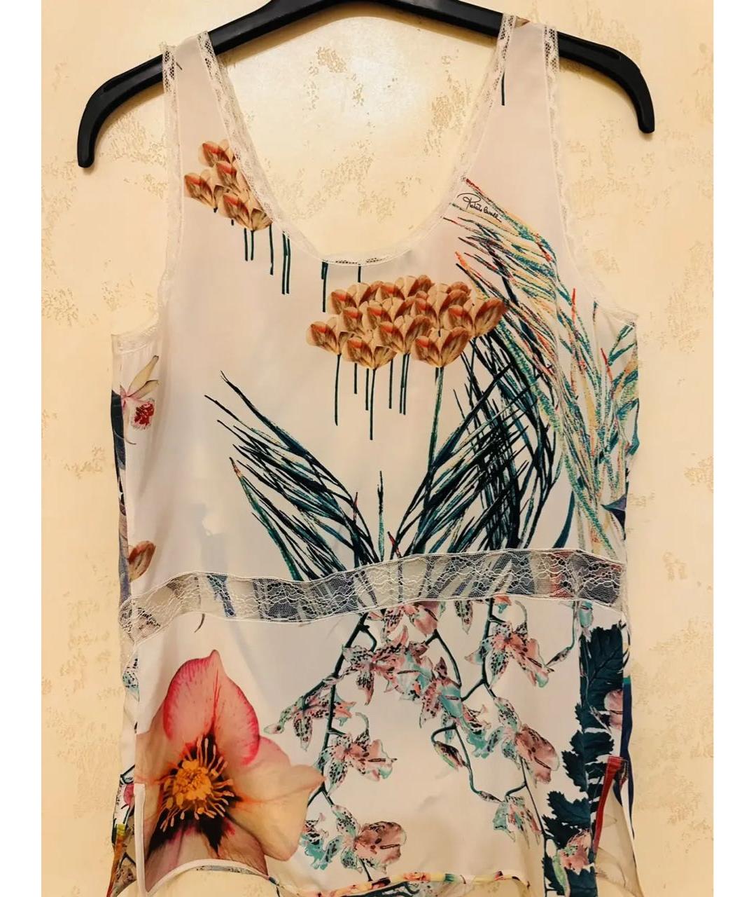 ROBERTO CAVALLI Мульти шелковый костюм с юбками, фото 4