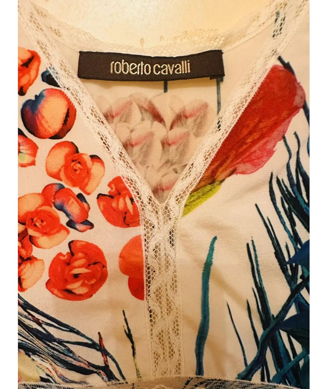 ROBERTO CAVALLI Мульти шелковый костюм с юбками, фото 3