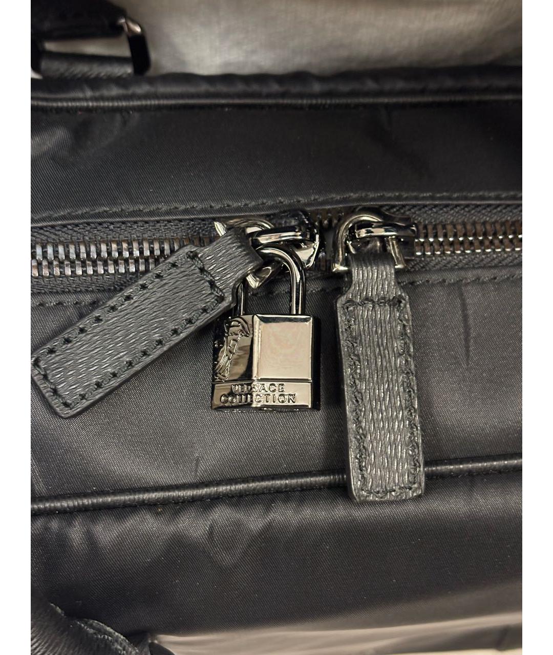 VERSACE COLLECTION Черная сумка тоут, фото 4