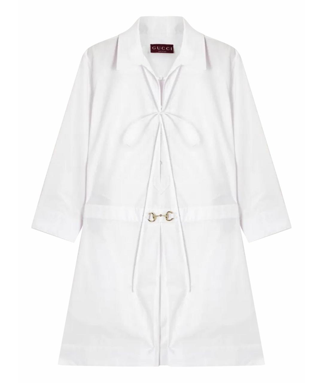 GUCCI Белое хлопковое платье, фото 1
