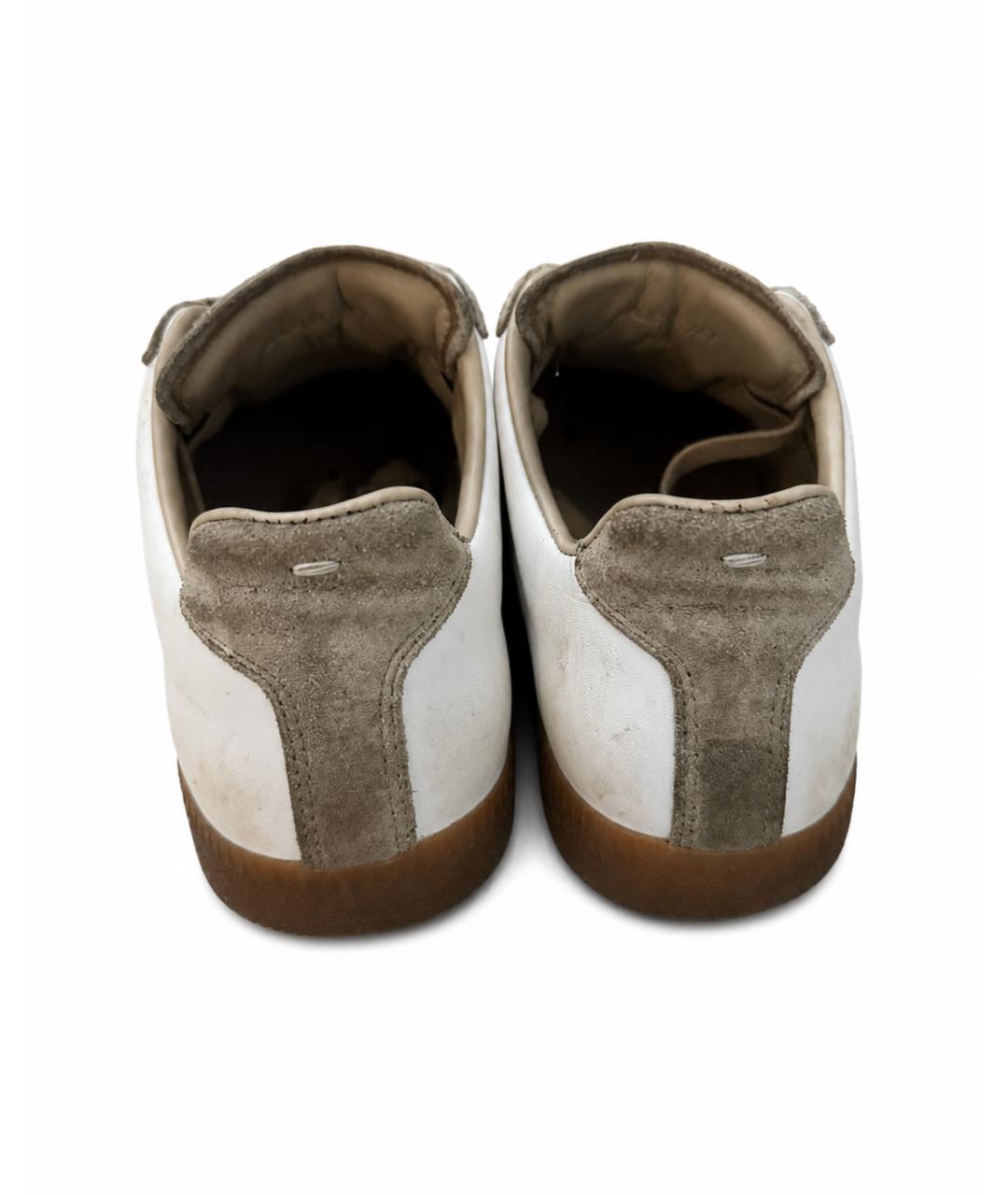 MAISON MARGIELA Белые кожаные кеды, фото 3