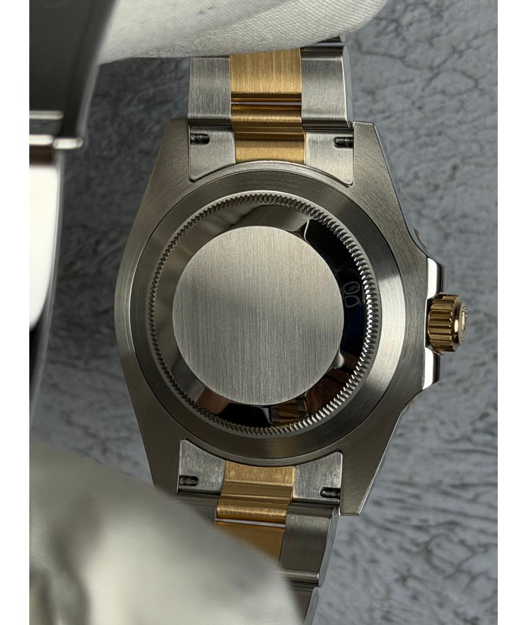 ROLEX Черные часы из желтого золота, фото 8
