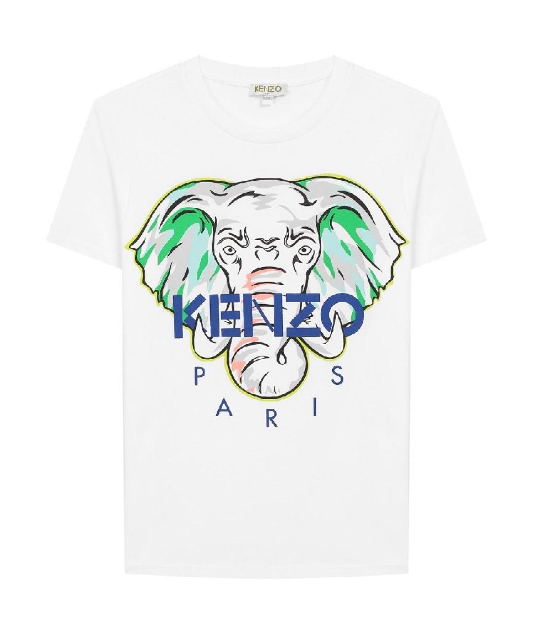 KENZO Белая хлопковая детская футболка, фото 1