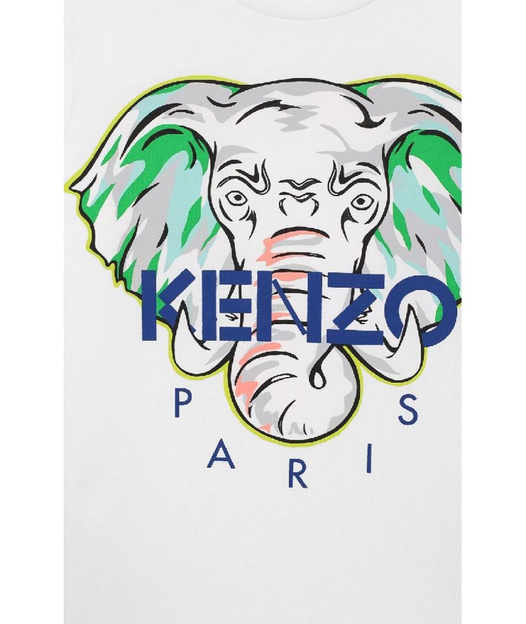 KENZO Белая хлопковая детская футболка, фото 3