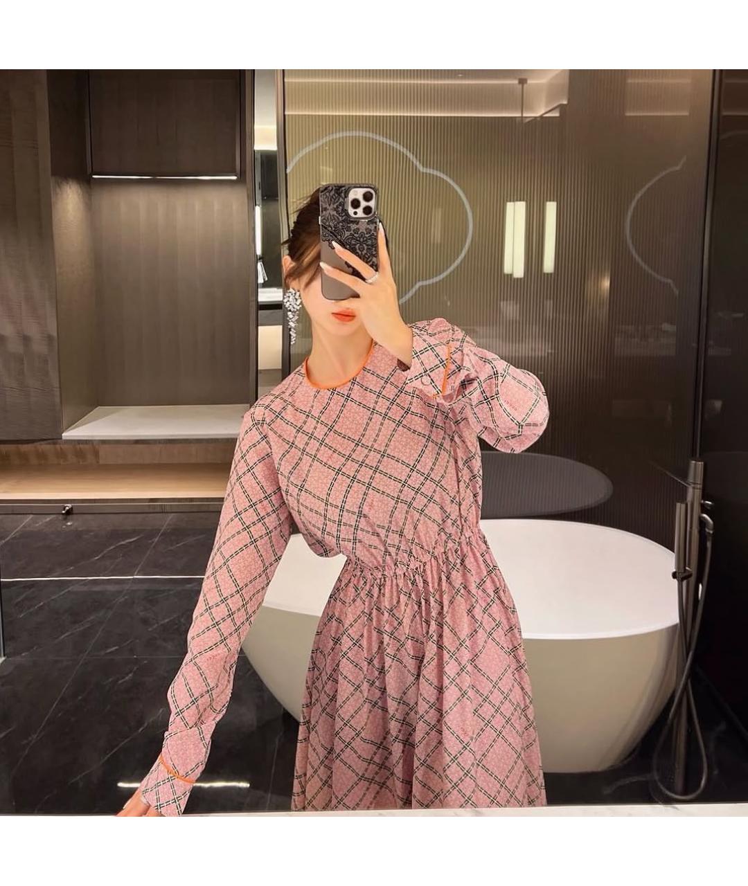 GUCCI Мульти шелковое платье, фото 4