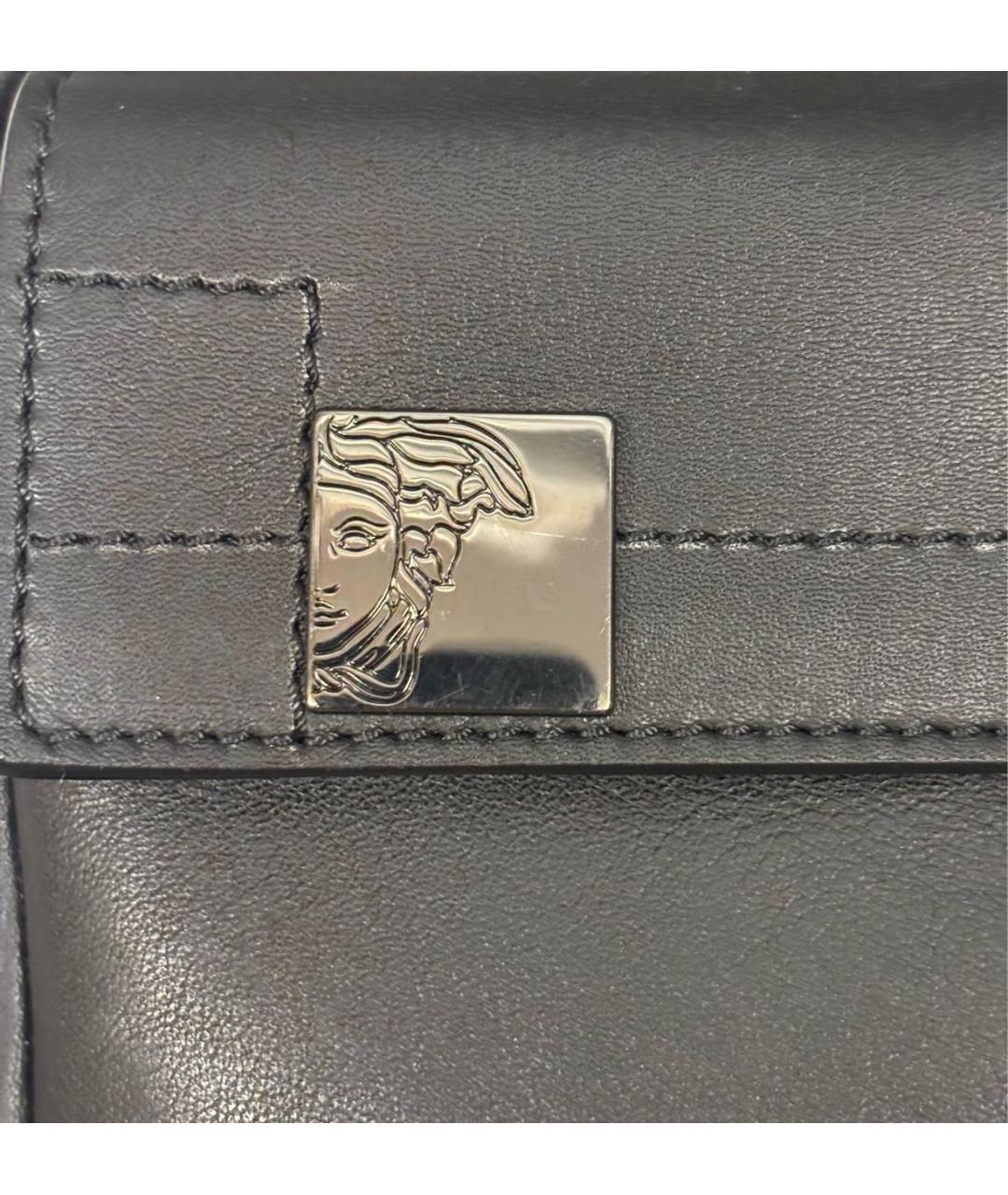 VERSACE COLLECTION Черная кожаная барсетка, фото 6