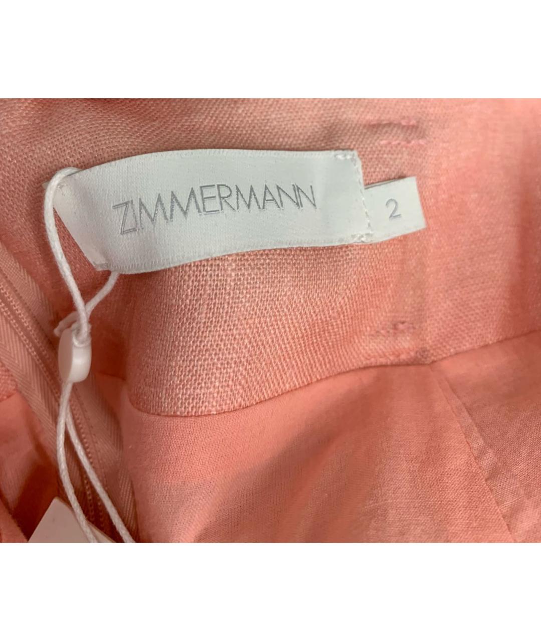 ZIMMERMANN Розовые льняные шорты, фото 8