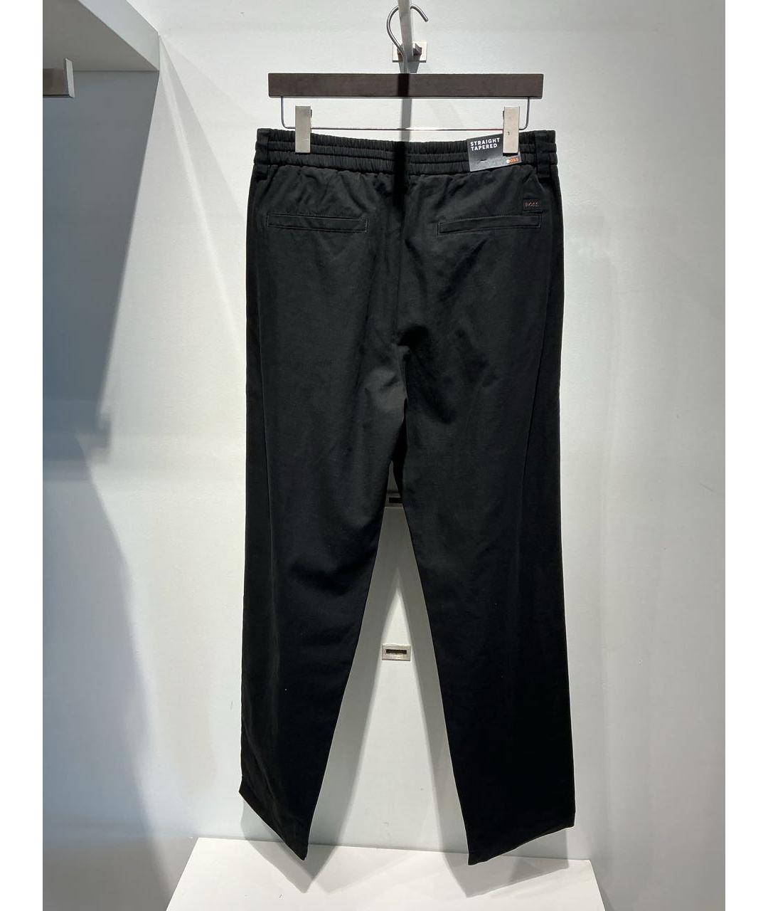HUGO BOSS Черные хлопковые повседневные брюки, фото 3