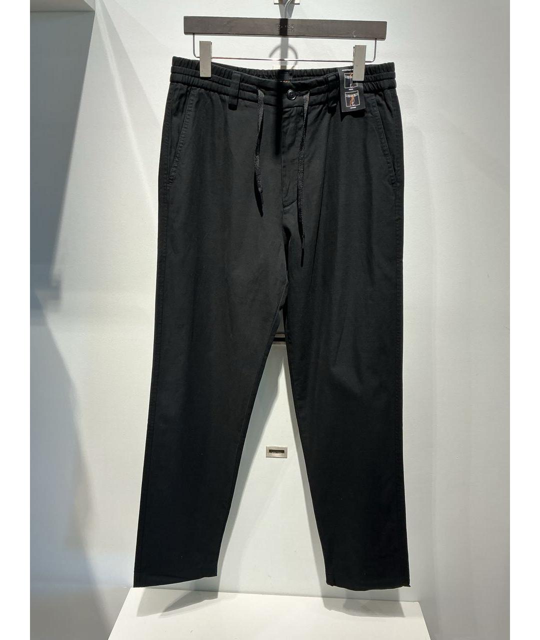 HUGO BOSS Черные хлопковые повседневные брюки, фото 4