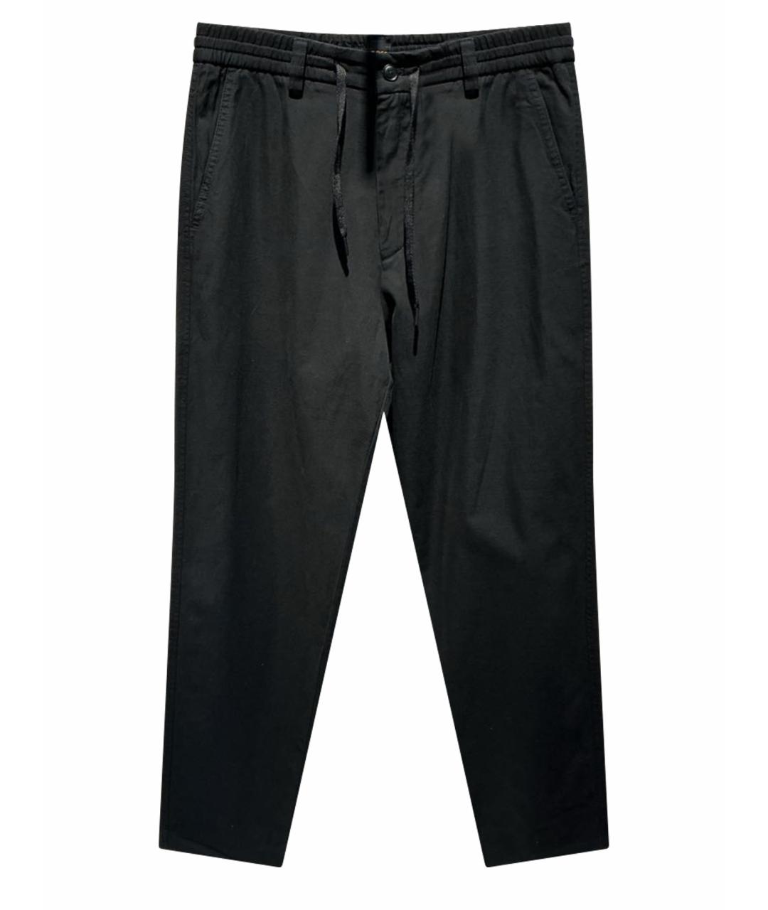 HUGO BOSS Черные хлопковые повседневные брюки, фото 1