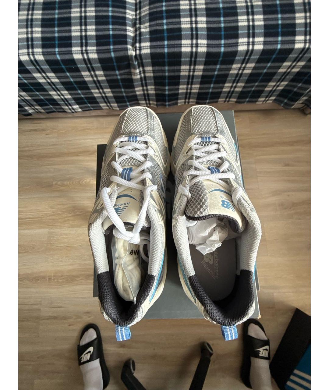 NEW BALANCE Голубые текстильные кроссовки, фото 3