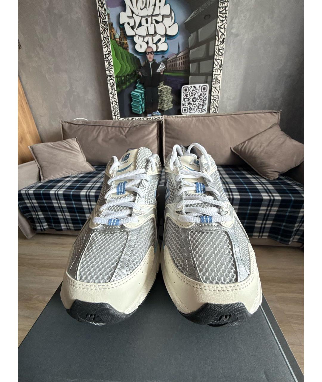 NEW BALANCE Голубые текстильные кроссовки, фото 8