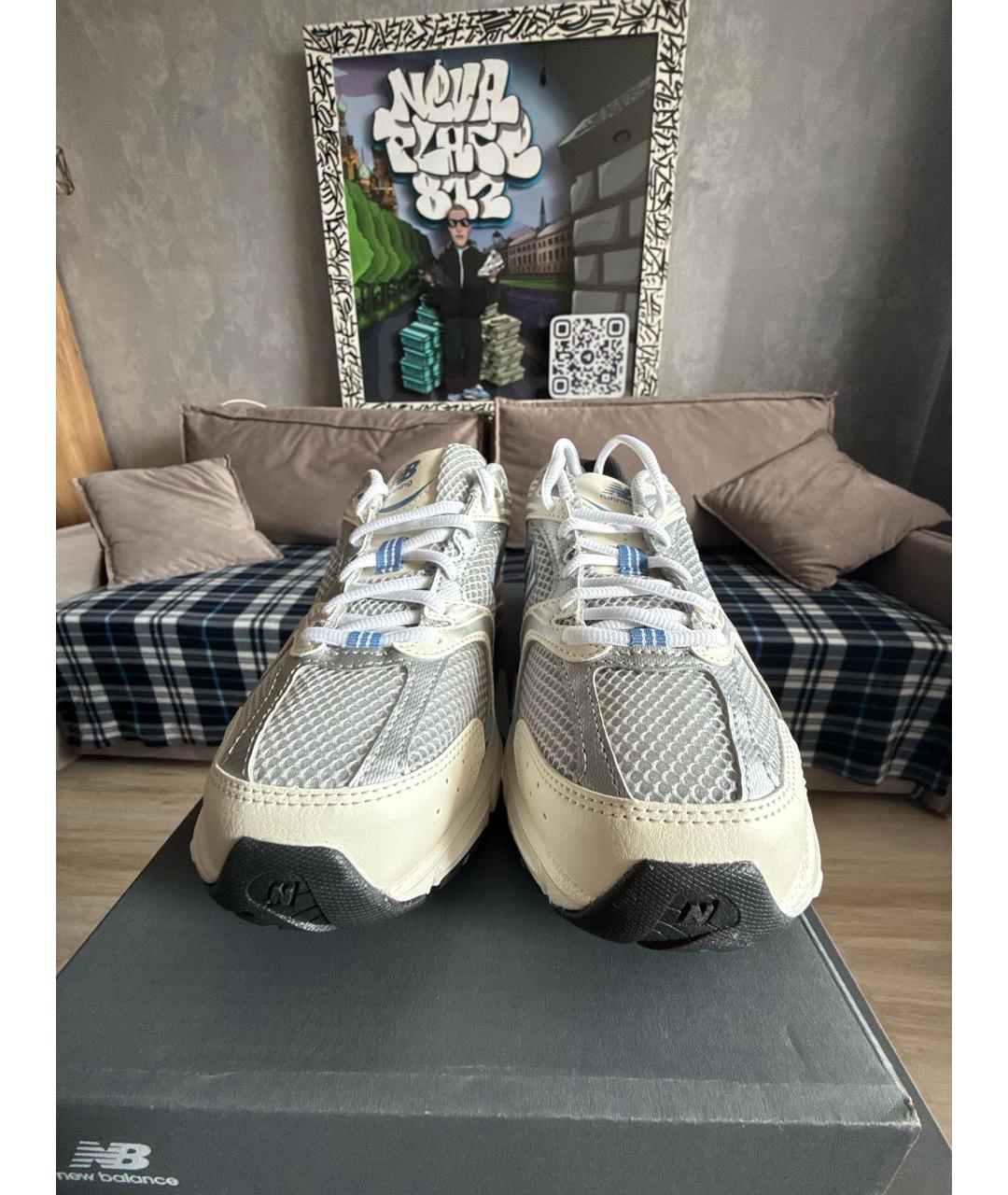 NEW BALANCE Голубые текстильные кроссовки, фото 2
