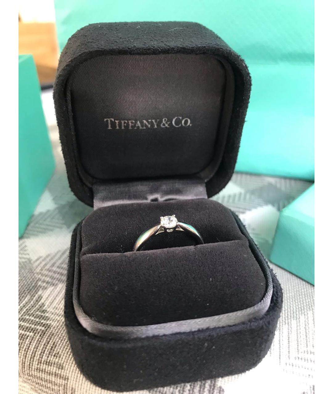 TIFFANY&CO Серебряное платиновое кольцо, фото 8