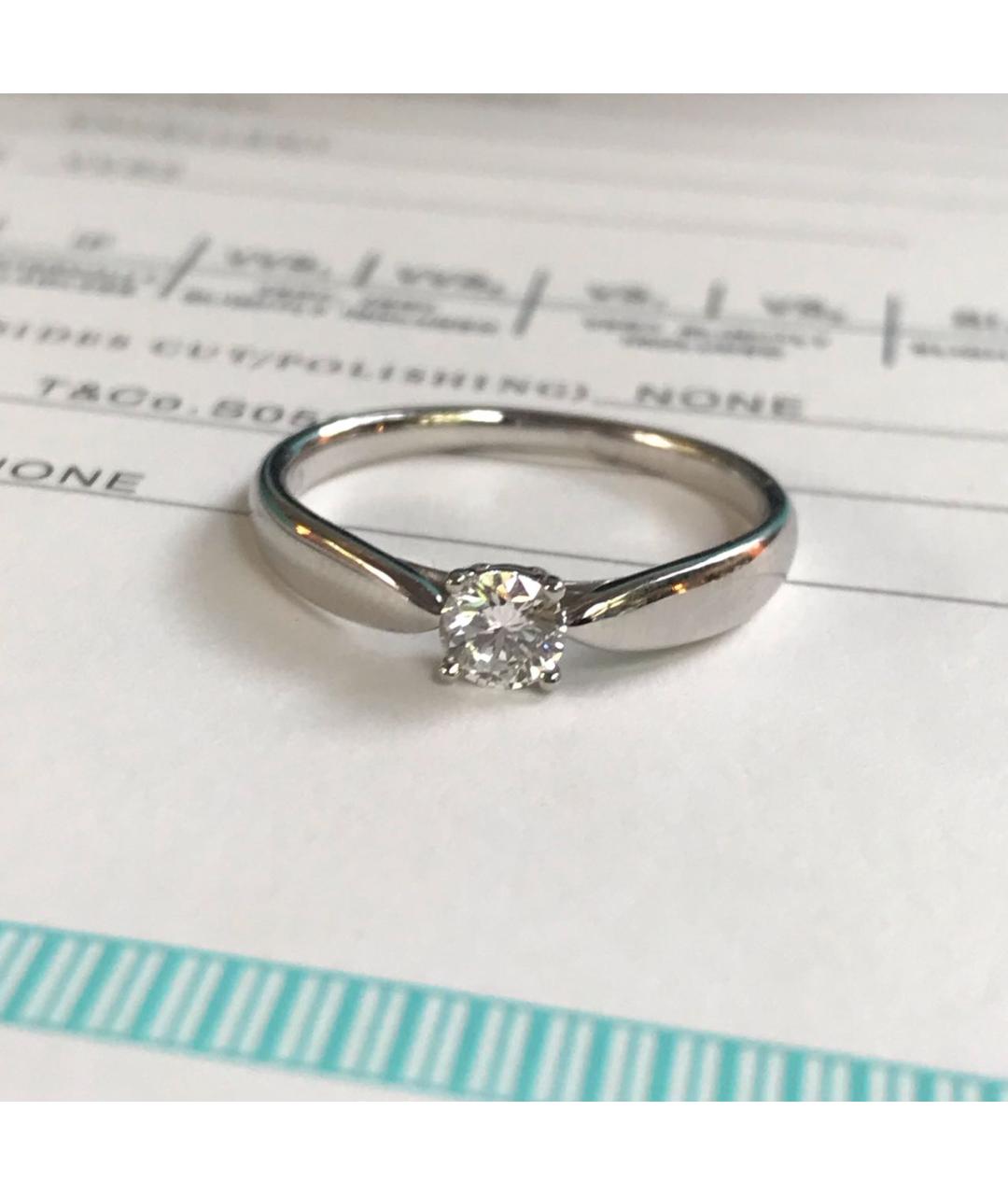 TIFFANY&CO Серебряное платиновое кольцо, фото 9