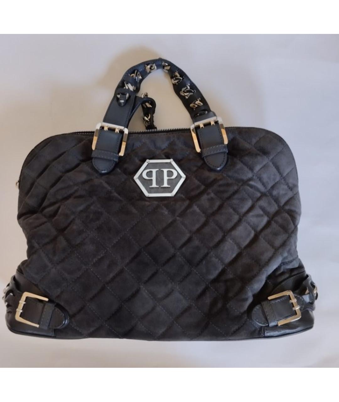 PHILIPP PLEIN Черная сумка с короткими ручками, фото 7