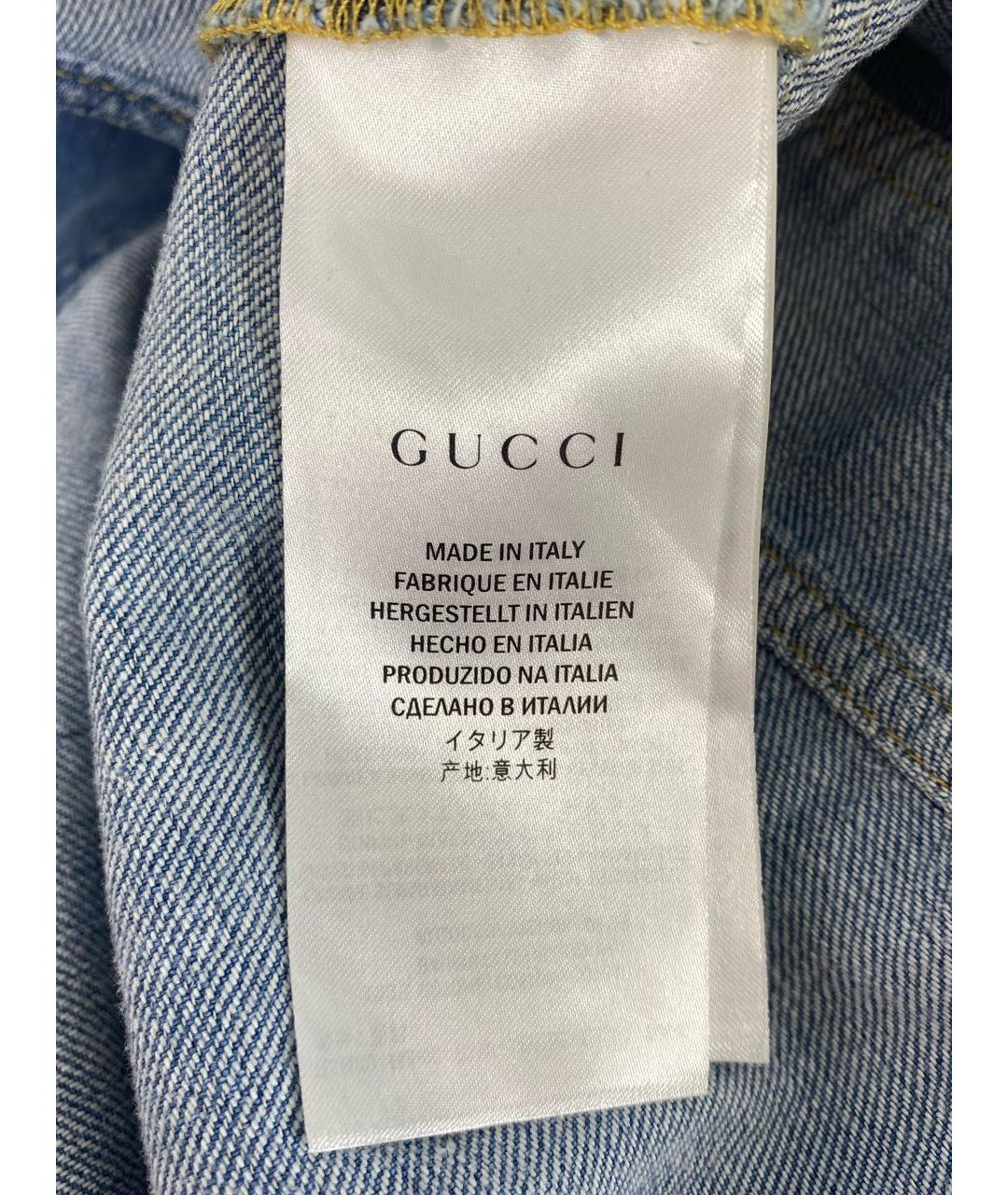 GUCCI Синее хлопковое повседневное платье, фото 6