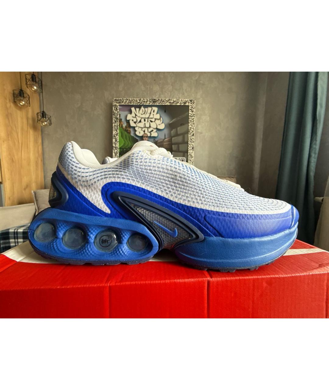NIKE Синие текстильные высокие кроссовки / кеды, фото 5