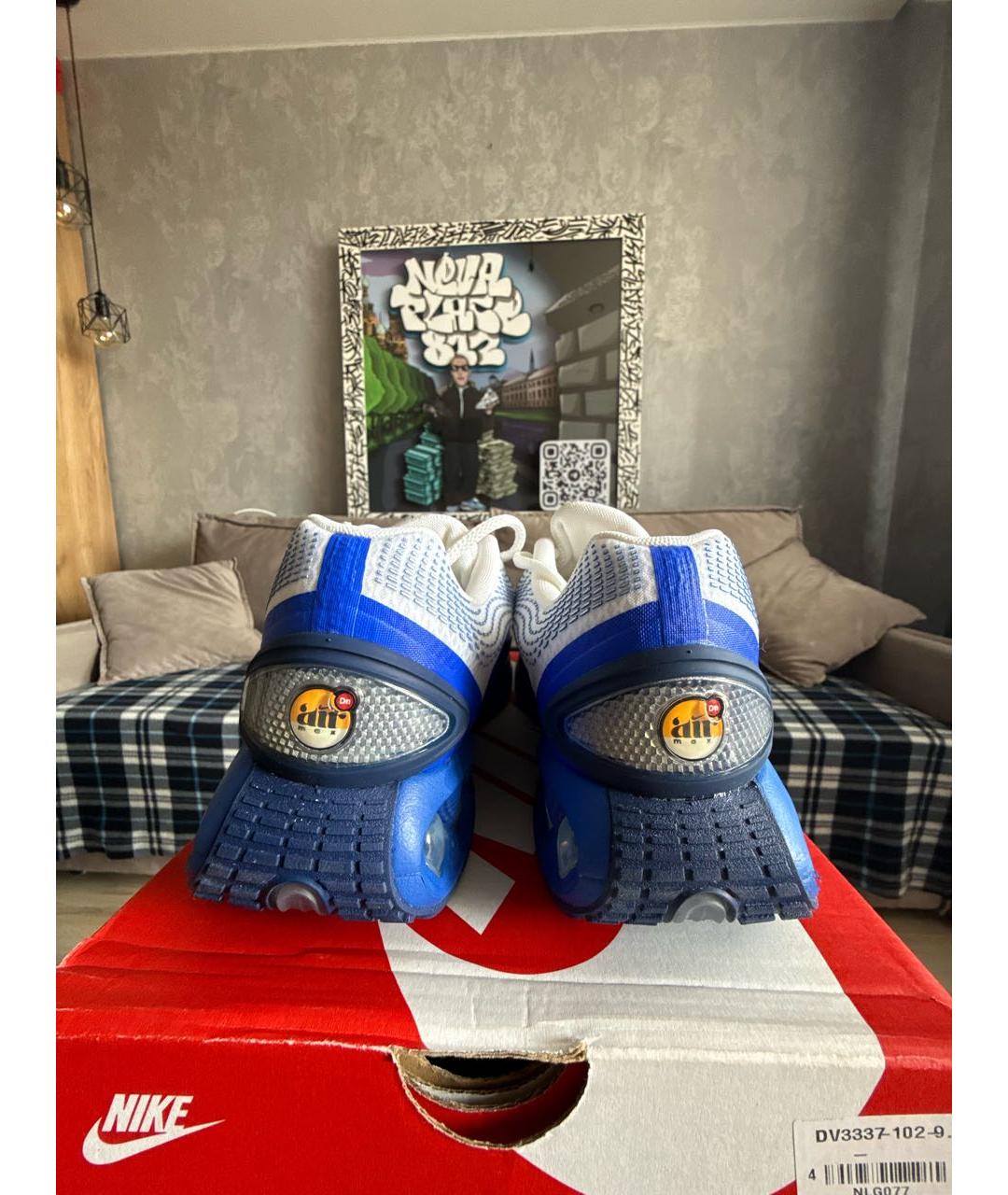 NIKE Синие текстильные высокие кроссовки / кеды, фото 6