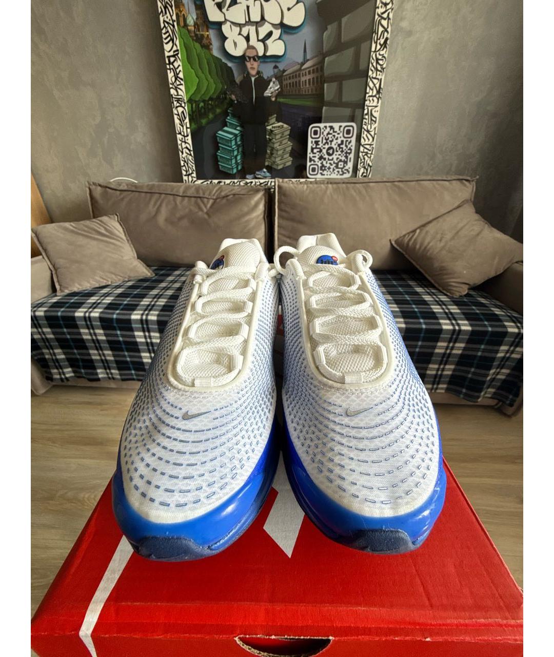 NIKE Синие текстильные высокие кроссовки / кеды, фото 8