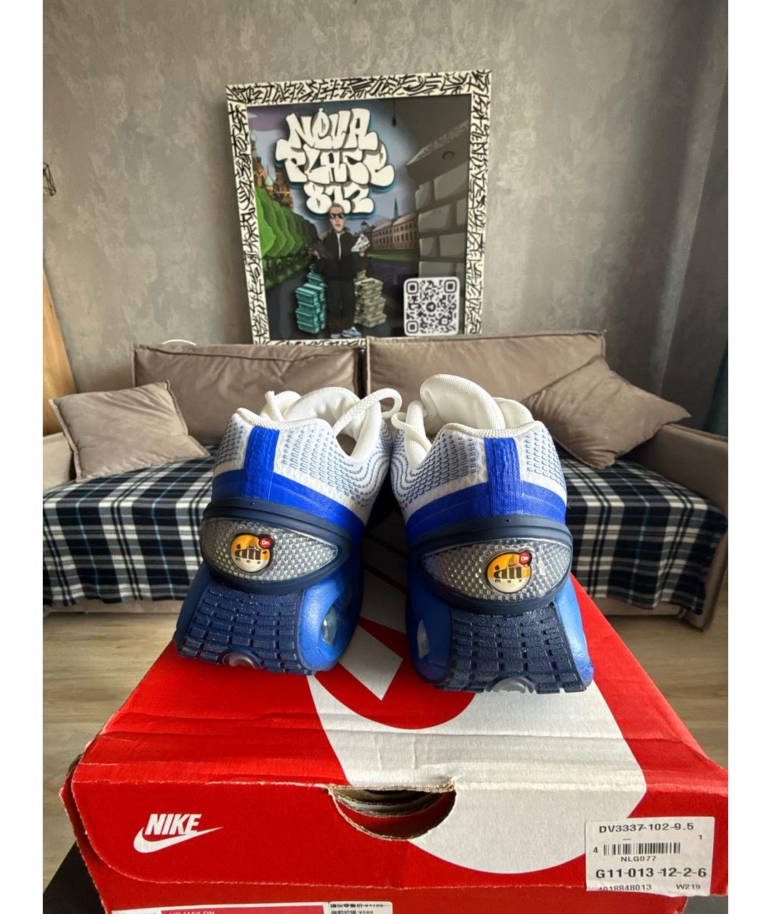 NIKE Синие текстильные высокие кроссовки / кеды, фото 4