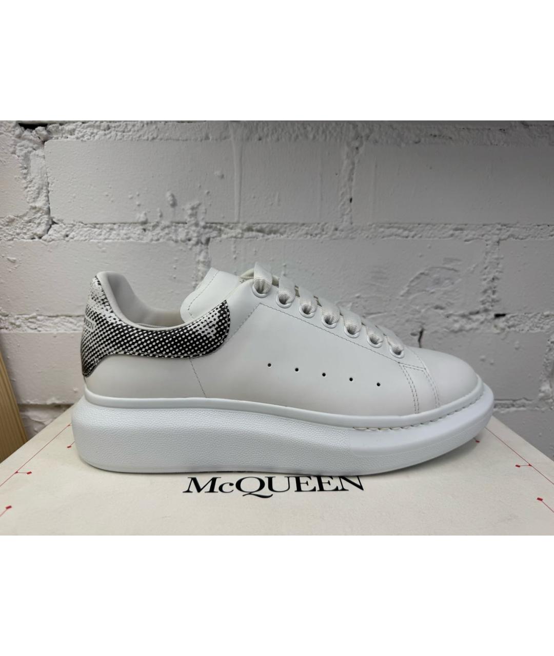 ALEXANDER MCQUEEN Белые кожаные низкие кроссовки / кеды, фото 5