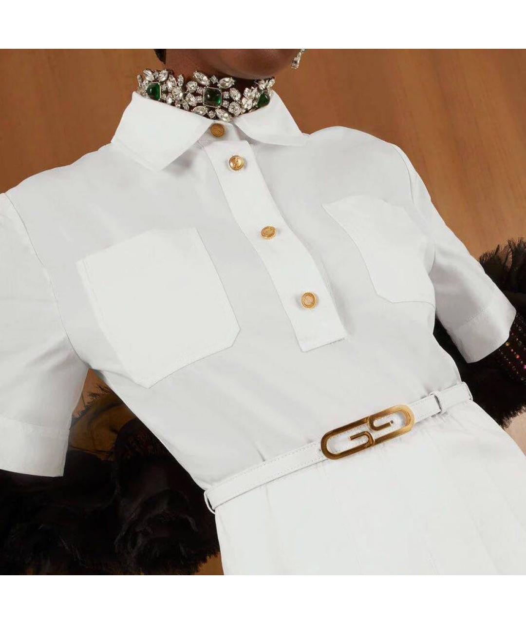 GUCCI Белое хлопковое повседневное платье, фото 4