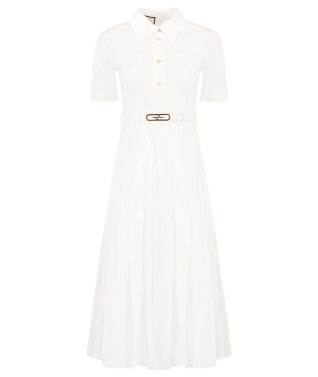 GUCCI Белое хлопковое повседневное платье, фото 1