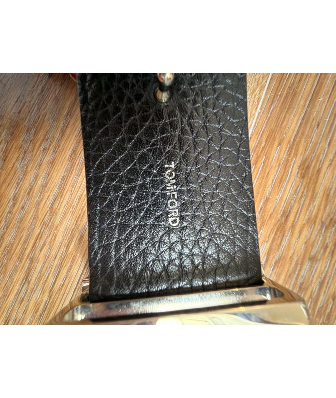 TOM FORD Темно-синий кожаный ремень, фото 3