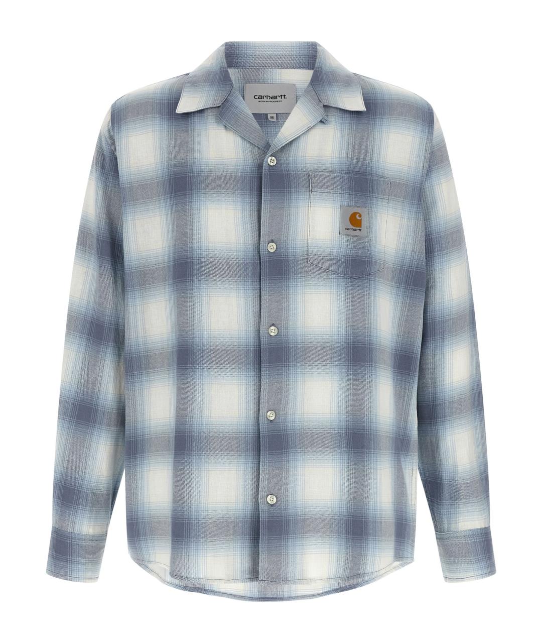 CARHARTT WIP Голубая хлопковая кэжуал рубашка, фото 1