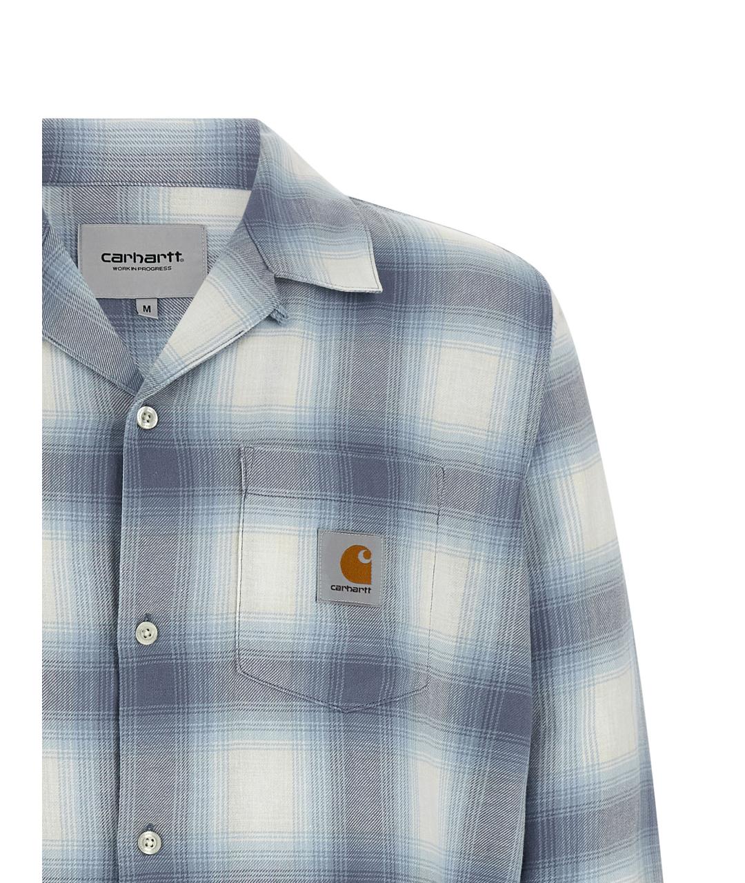 CARHARTT WIP Голубая хлопковая кэжуал рубашка, фото 3