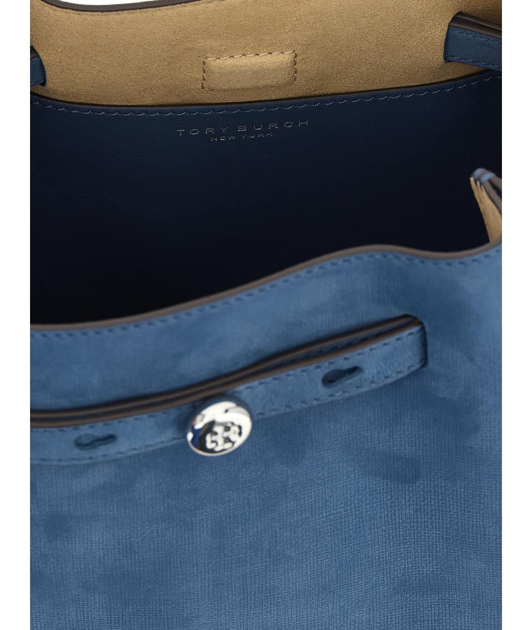 TORY BURCH Синяя кожаная сумка через плечо, фото 4